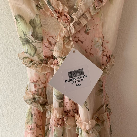 Angel Biba Floral Nude Mini Dress - Picture 4 of 4